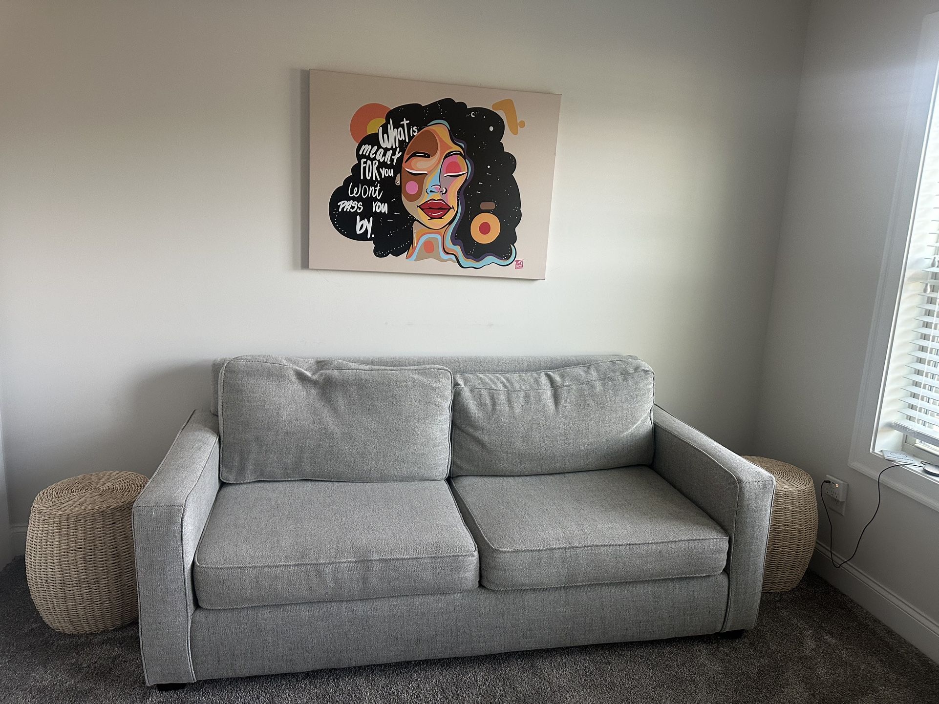 West Elm fold Out Couch