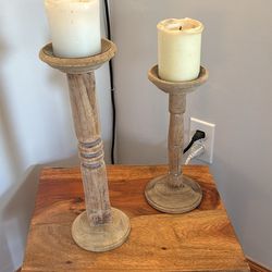 Wooden Candles + Candle Holders