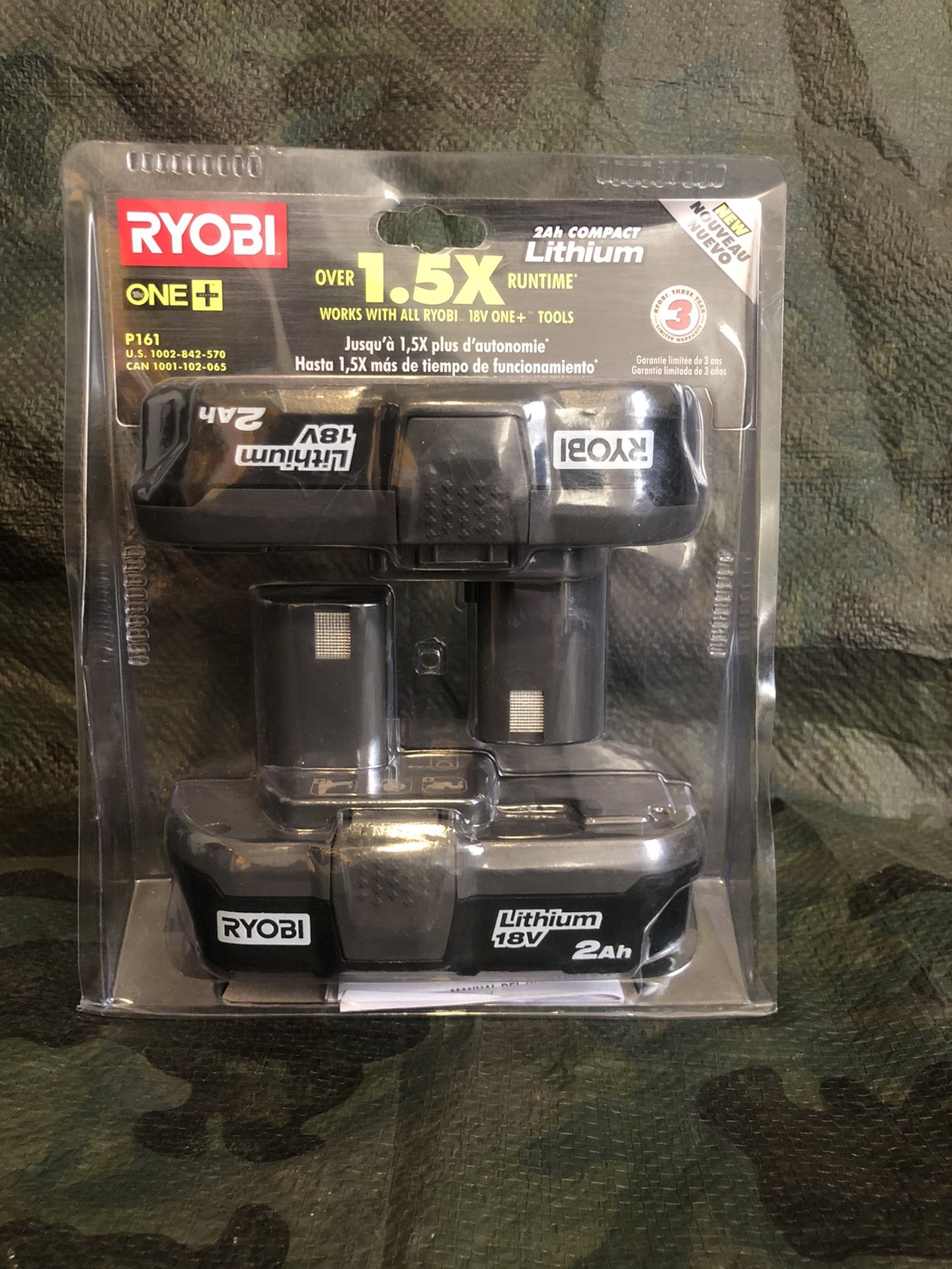 RYOBI 2AH Lithium 18v Battery Pak