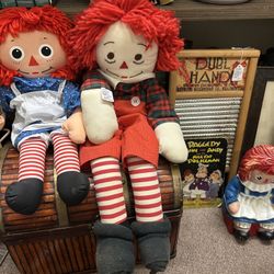 Vintage Raggedy Ann and Andy Dolls & Much More!