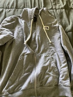 Grey North Face Zip Up Men’s Small