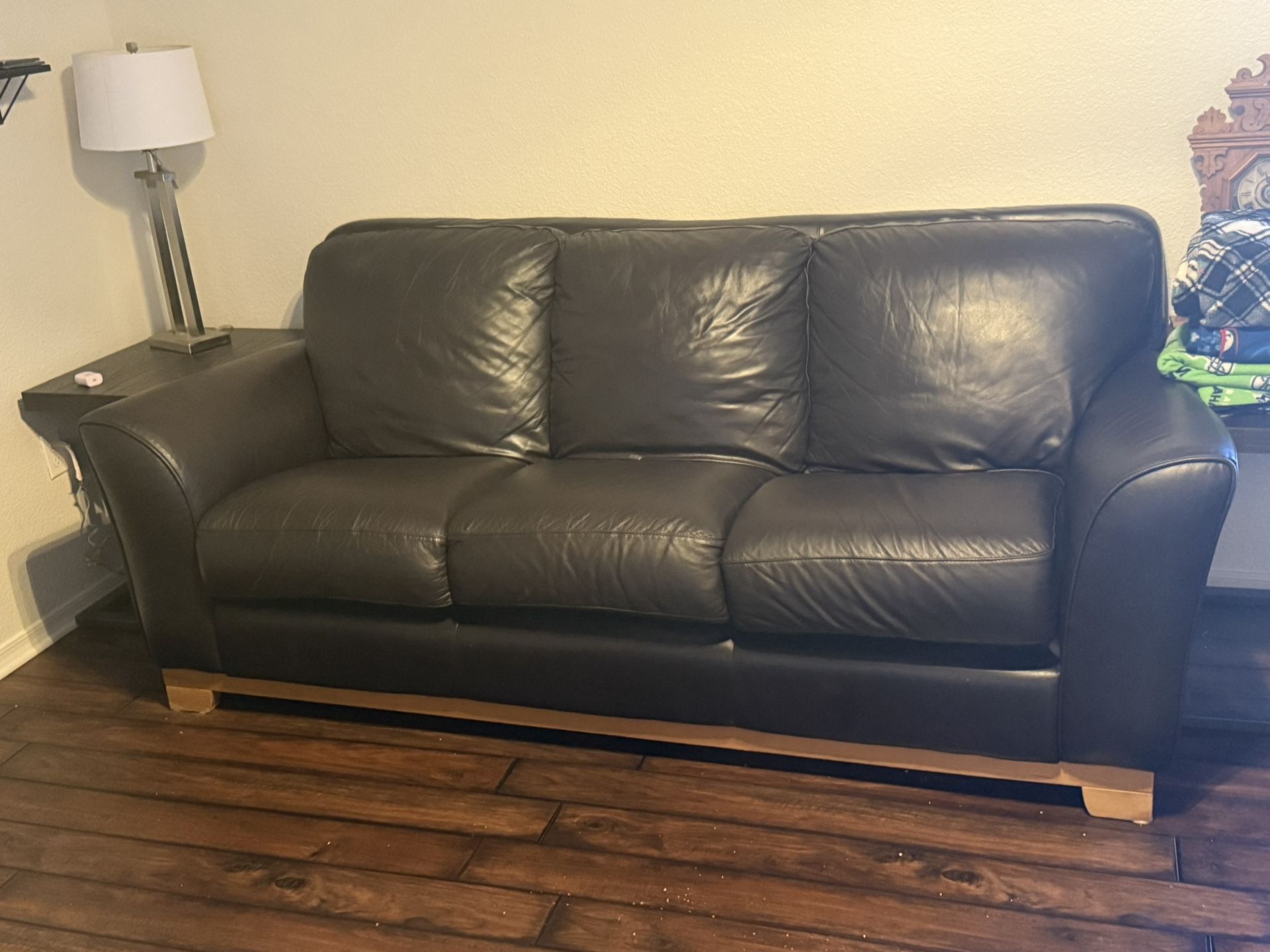 Real Leather Sofa And Love Seat