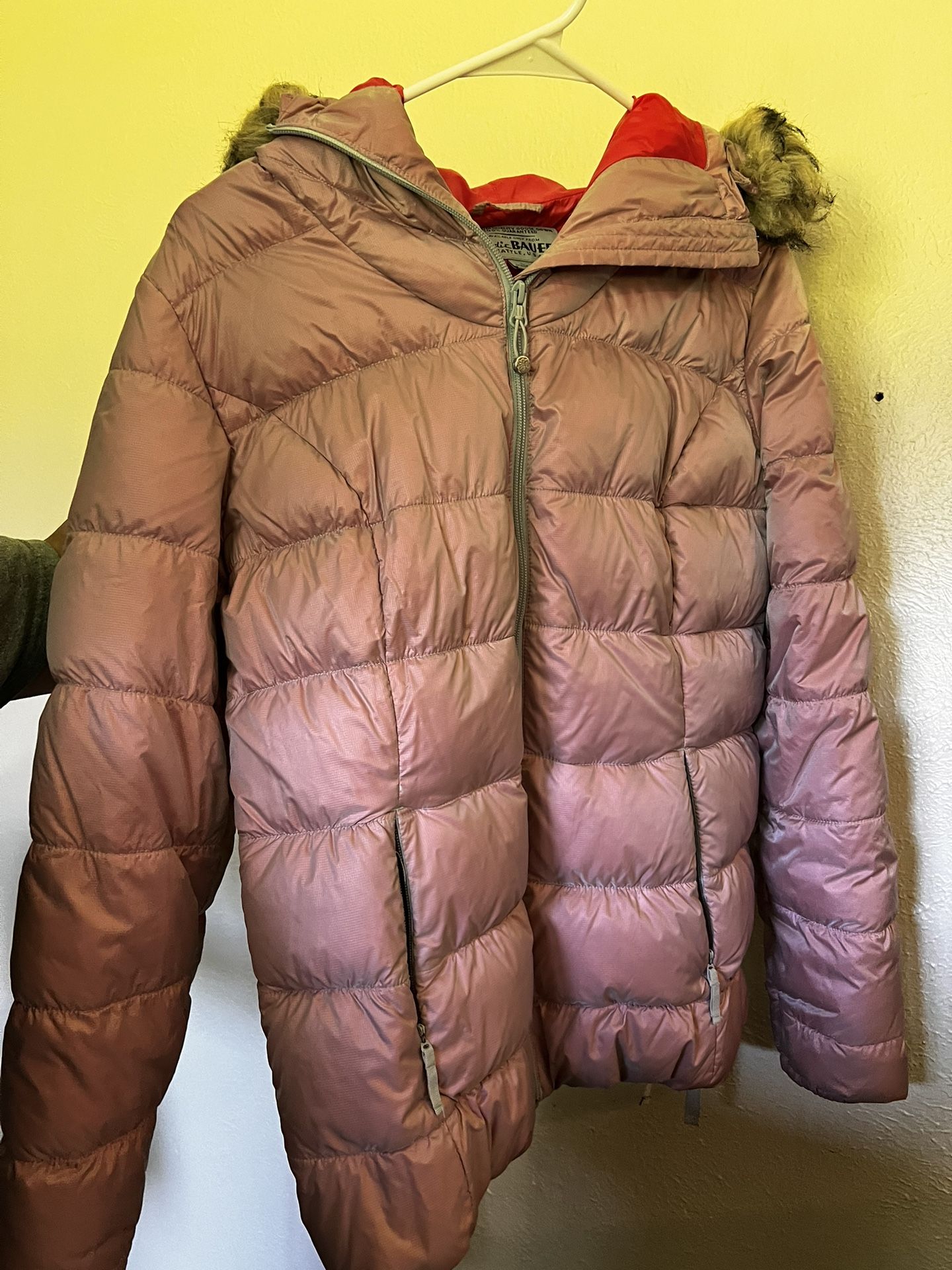Eddie Bauer down jacket pink color