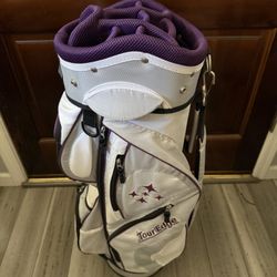 TOUR EDGE LADIES 10 COMPARTMENT GOLF CART BAG WITH RAIN COVER 