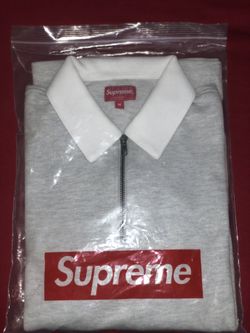 Supreme Ash Grey Rugby Half Zip S/S 2017