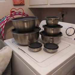 Tramontina 15 Piece Stainless Steel Nesting Bowls With Tight Fitting Lids