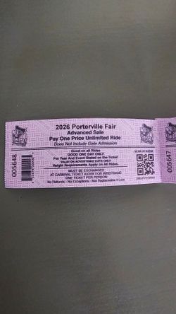 Porterville Fair wristbands