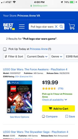 PS4 LEGO Star Wars video game
