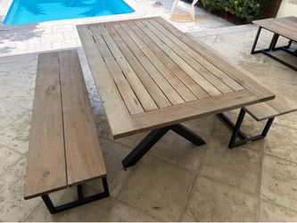 Outdoor Table and Bench