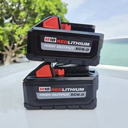 Milwaukee 18V High Output 6Ah Battery (2 Pack)