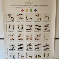 Poster FULL-BODY STRECHES Exercise for Women 19”x27”