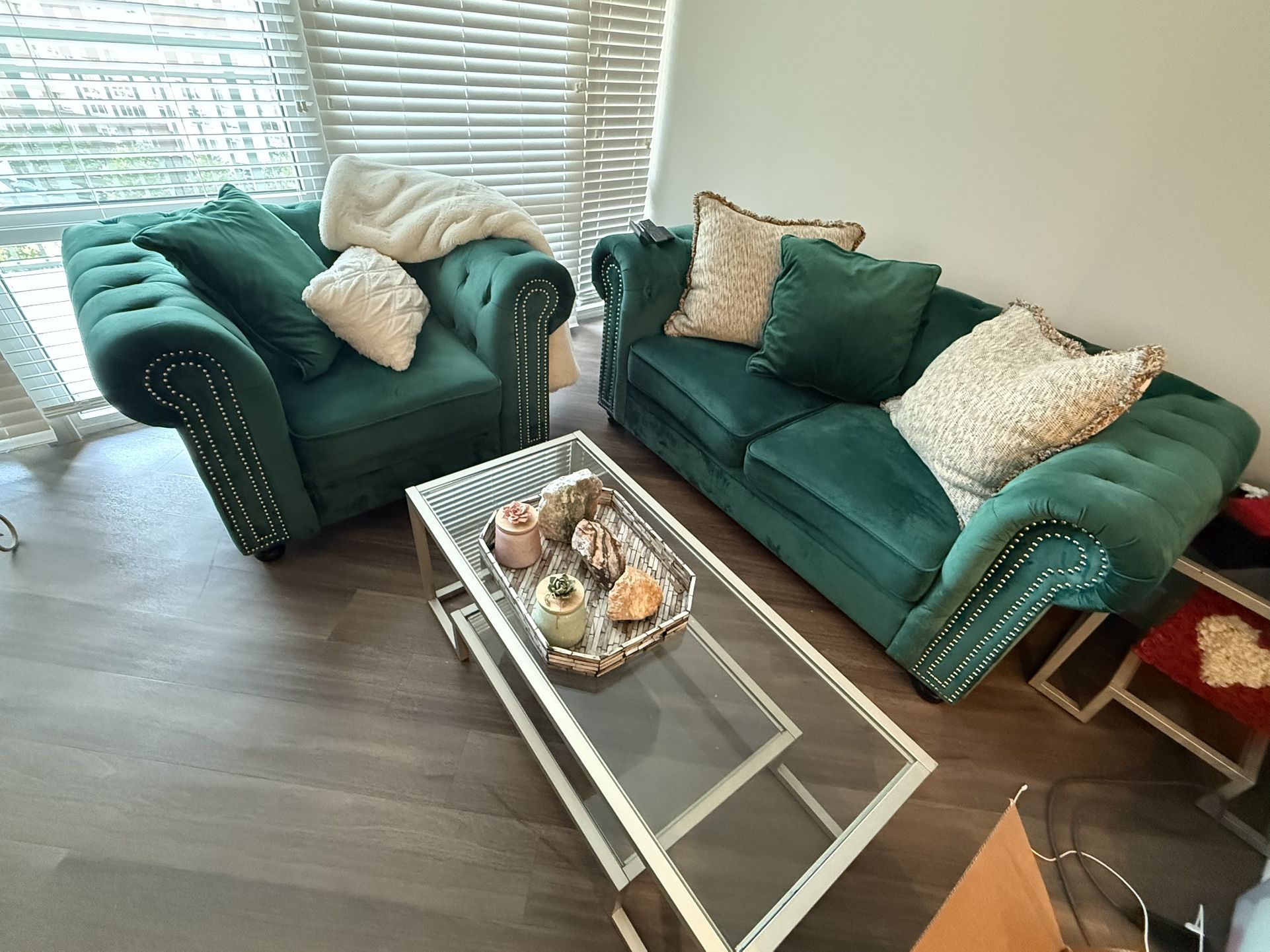 Love Seat, Side Chair, & Coffee Table