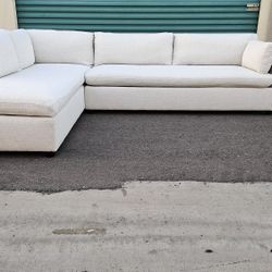 FREE DELIVERY!!! West Elm "Marin" 2pc White Sectional Couch ($2.8K Retail...50% OFF!!!)