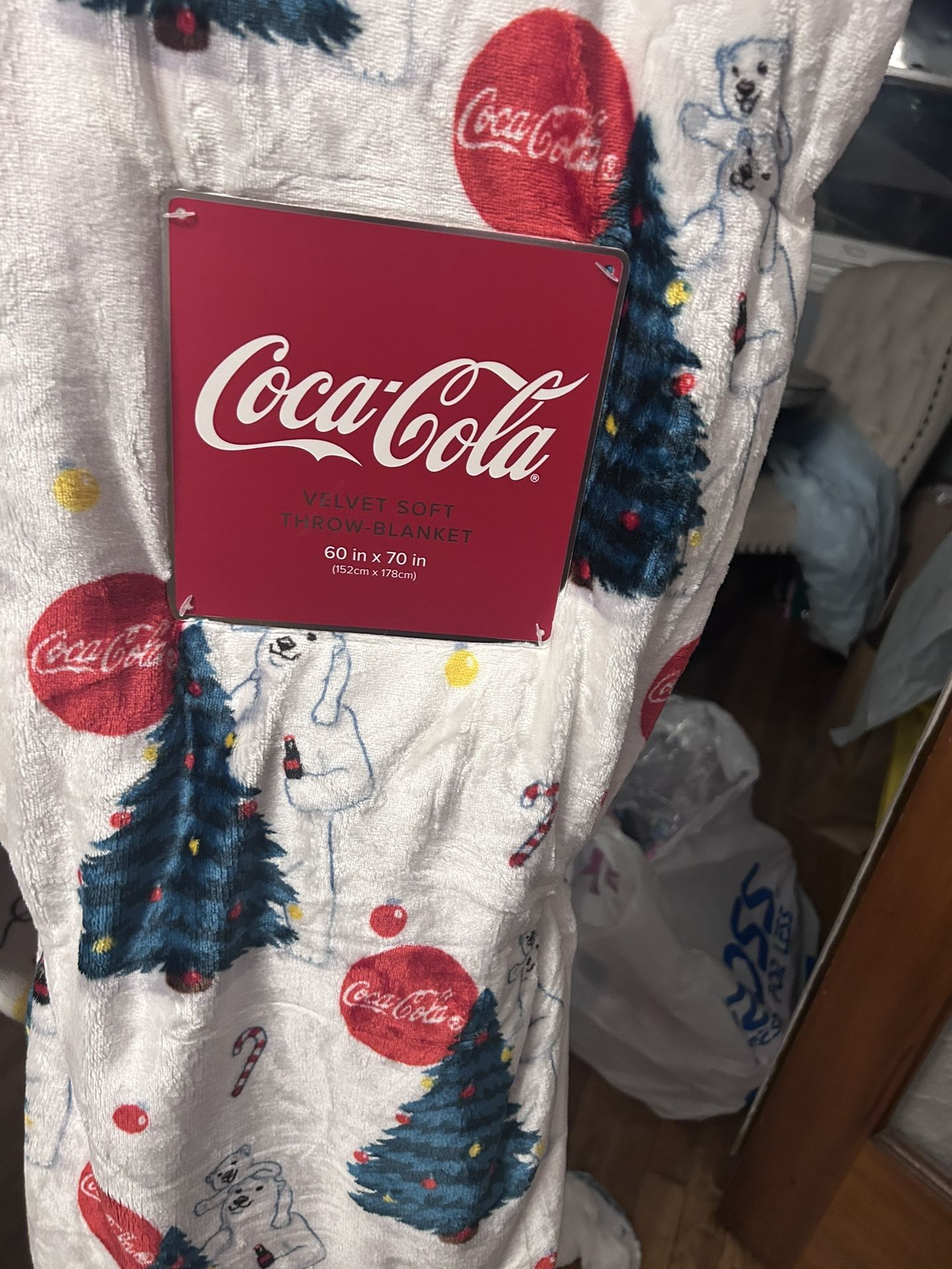Coca Cola And Polar Bear Blanket New