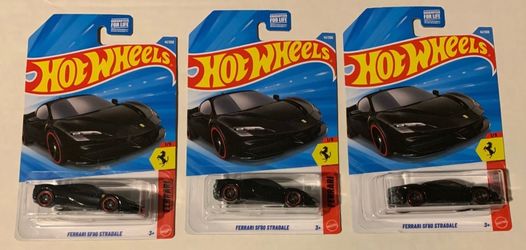 2026 HOT WHEELS FERRARI SF90 STRADALE BLACK LOT OF 3