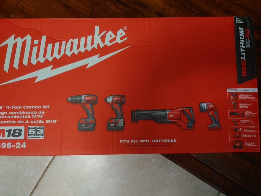 Milwaukee M18 4 tool combo kit