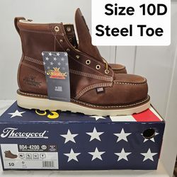 Thorogood Steel Toe Work Boots Size 10D