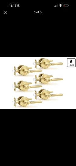 Gold interior privacy door handles
