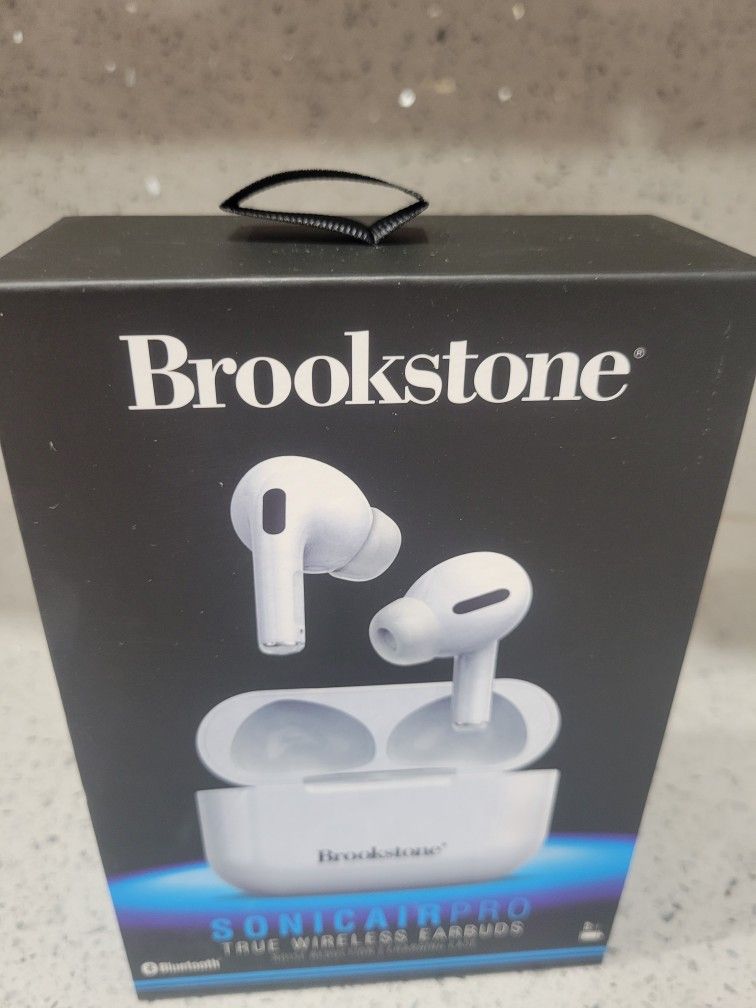 New Brookstone Sonic Air Pro True Wireless Earbuds Bluetooth 
