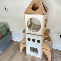 Cat Rocket Ship House 