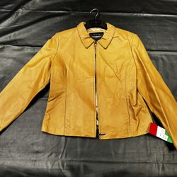 New Ferlini Leather Mens Jacket Size XL