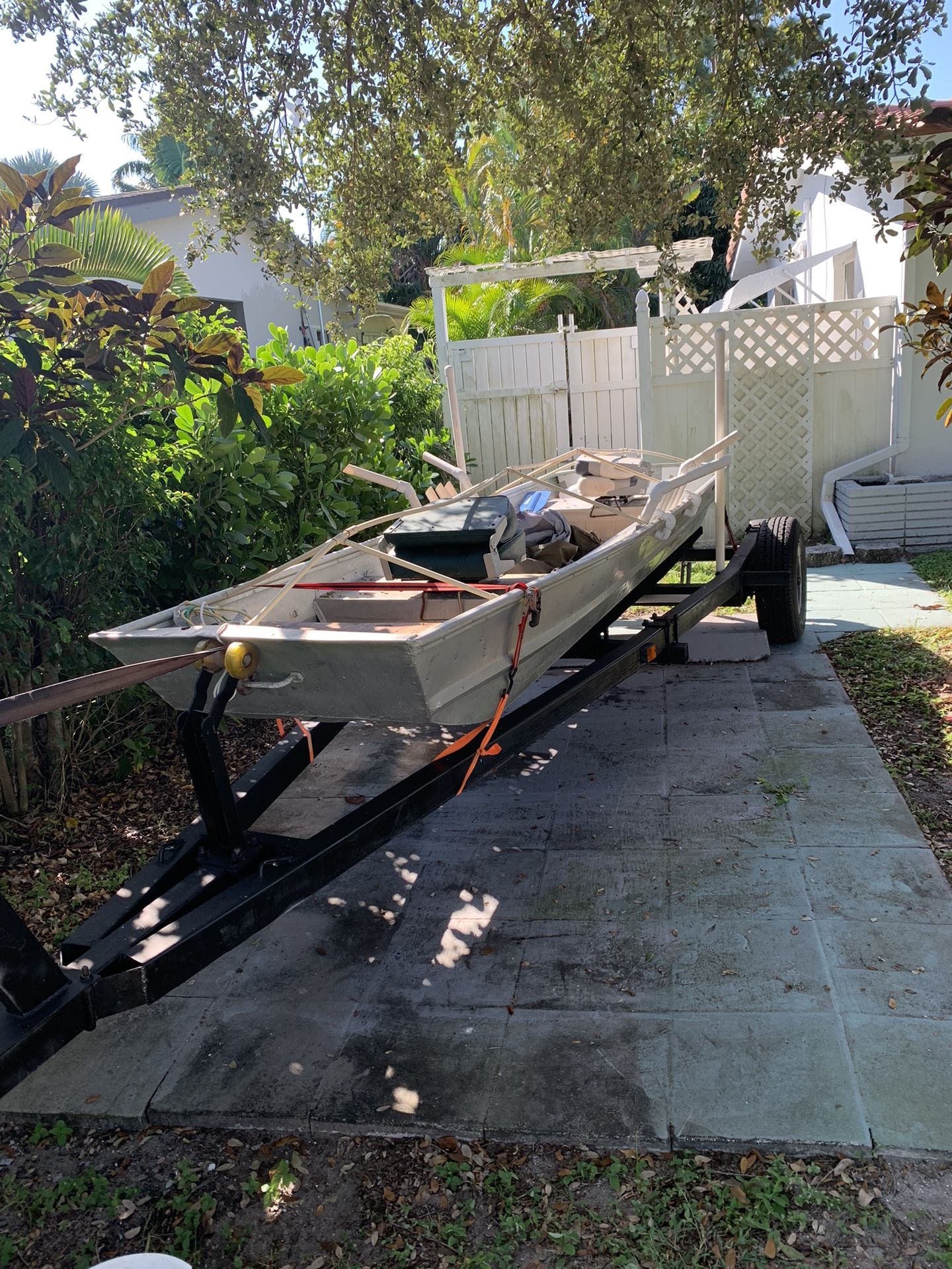 14’ Jon boat with Trailer 