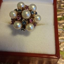 Princess Cut 10k Gold Ring 