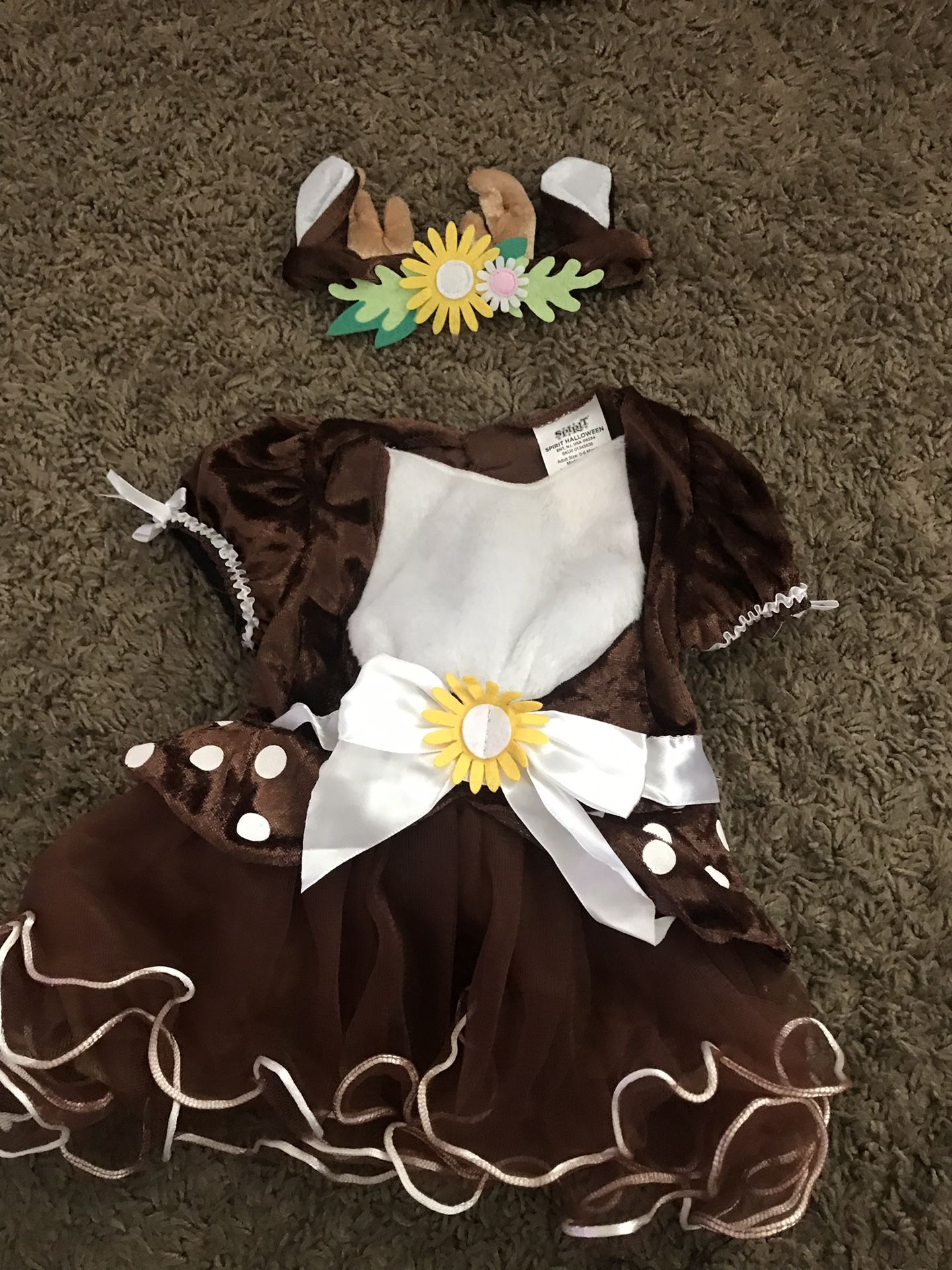 0-6month baby fawn costume/dear candy bucket