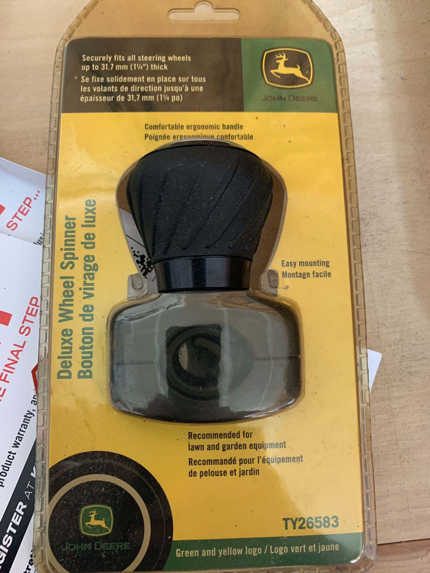 John Deere Deluxe Tractor Steering Wheel Spinner