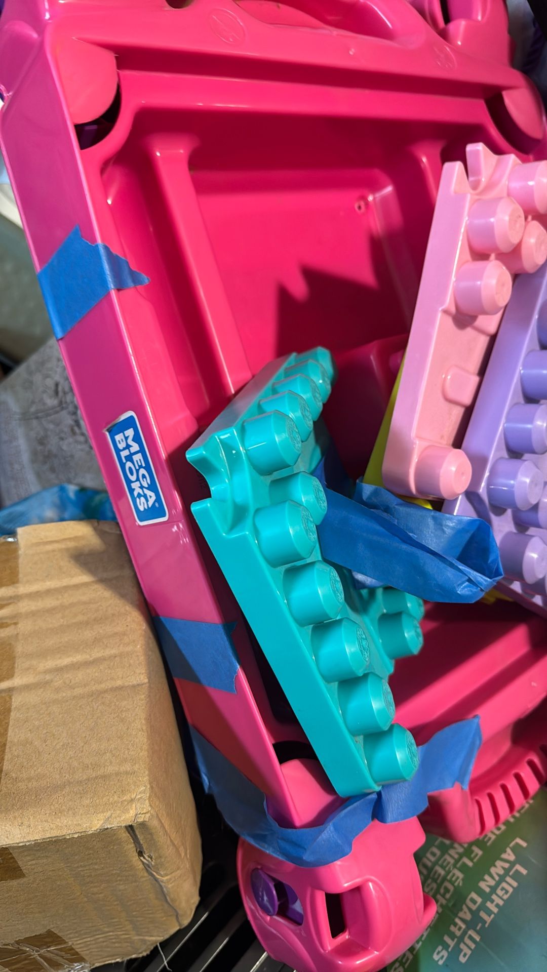 Mega Block Table With A Bag Of Mega Blocks Not Pictured 