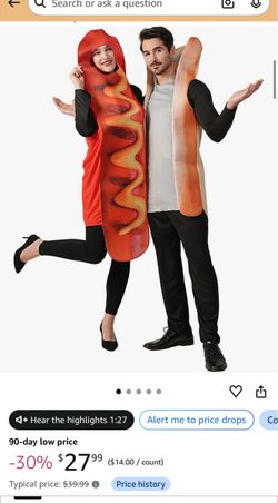 Hot Dog Couples Halloween Costume Set