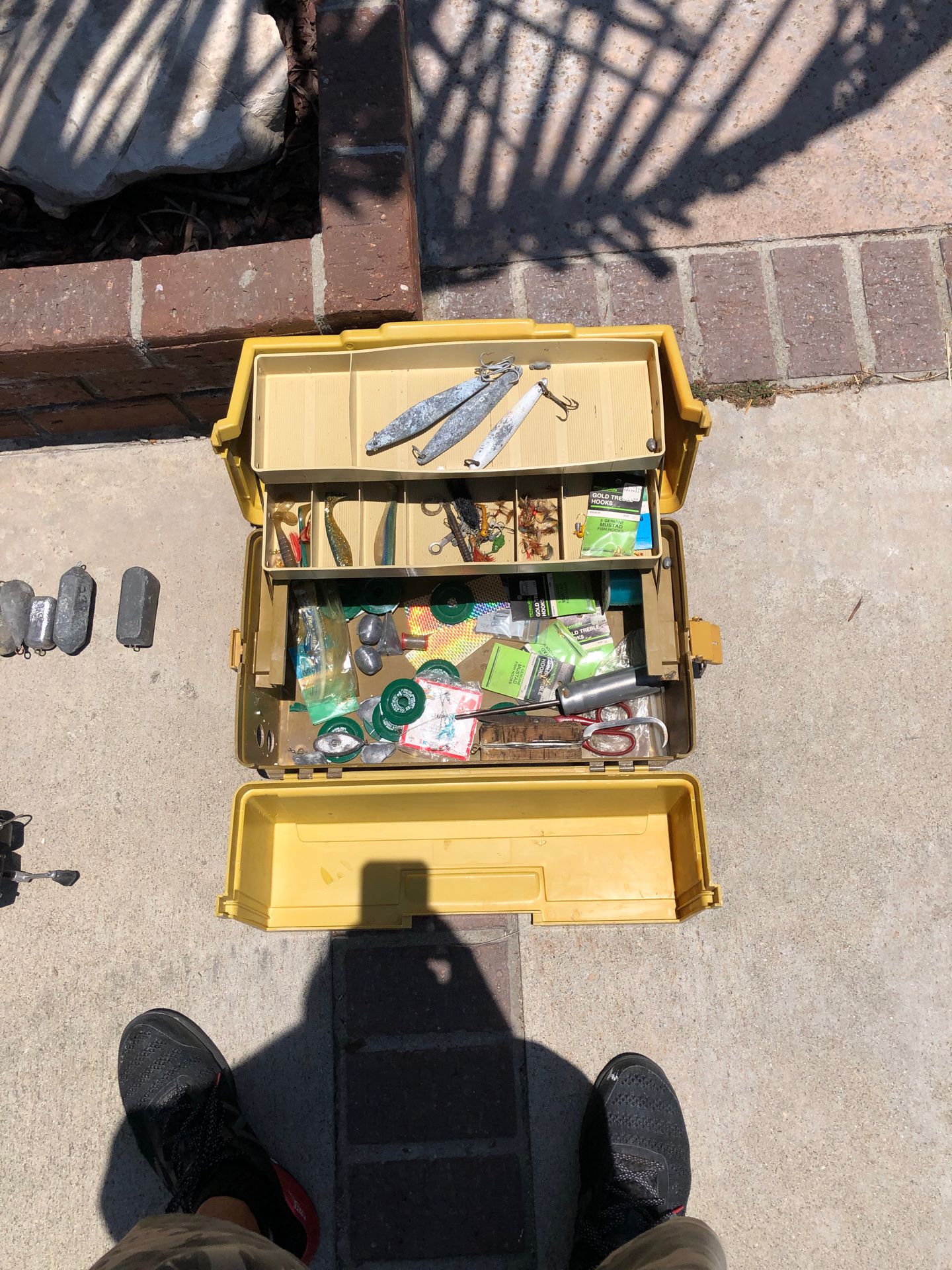 Fish. Skip Box Tackle box with gear fishing for Sale in Huntington Beach, CA - OfferUp