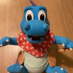 Dragon Tales 15" Hungry Talking ORD Stuffed Toy W/3 Cookies 1999 Playskool Rare