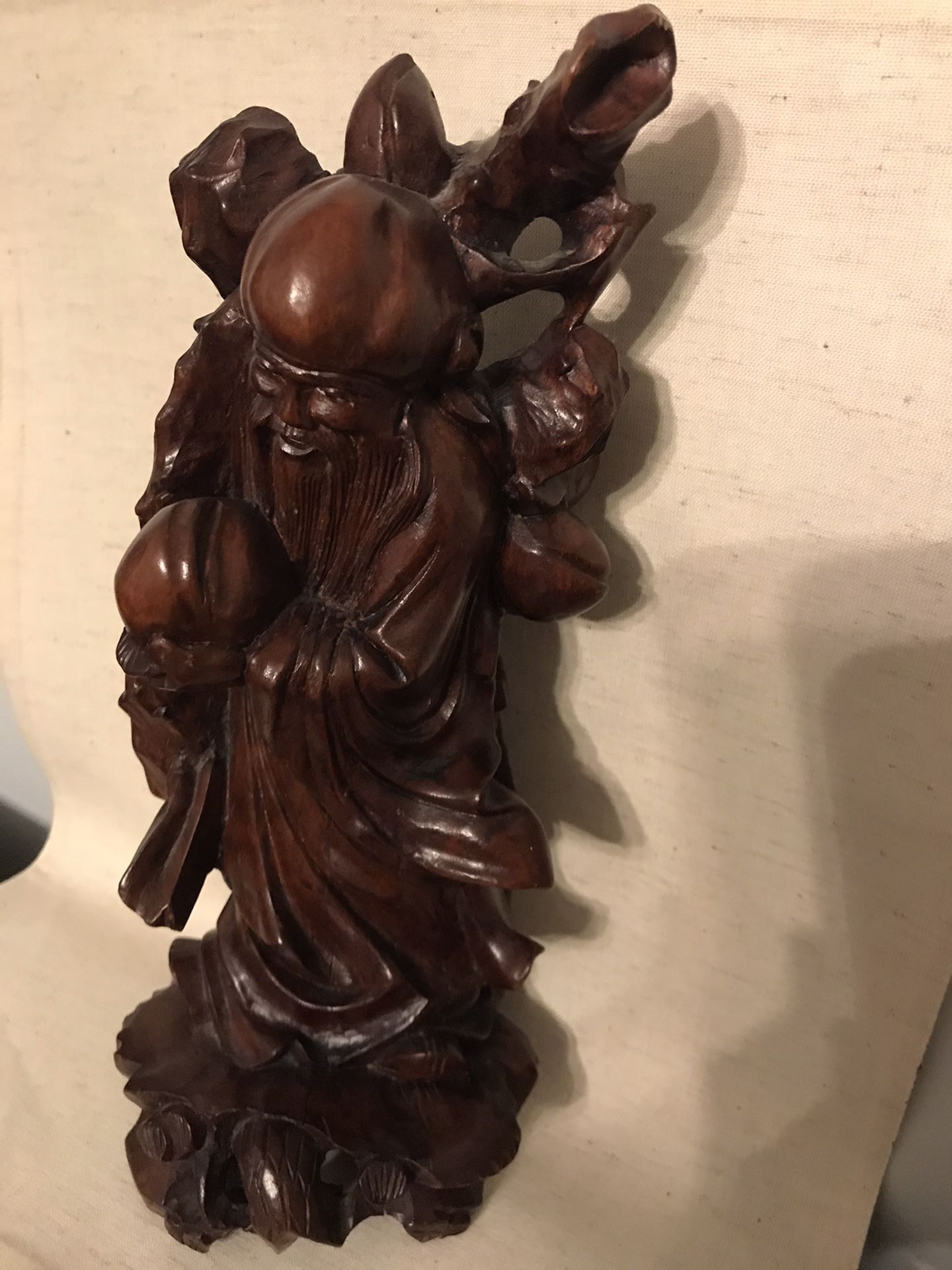 12 inch Vintage Hand-carved Wooden Statue