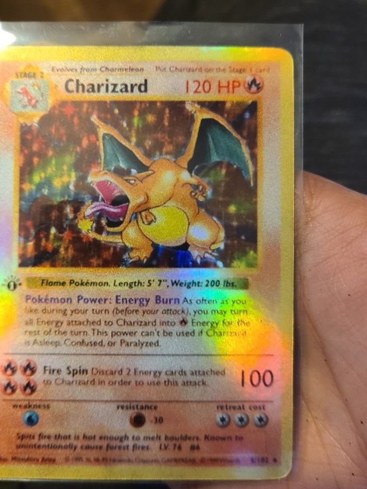 Legendary Rare PROXY 1ST EDITION SHADOWLESS FULL ART HOLOGRAPHIC CHARIZARD