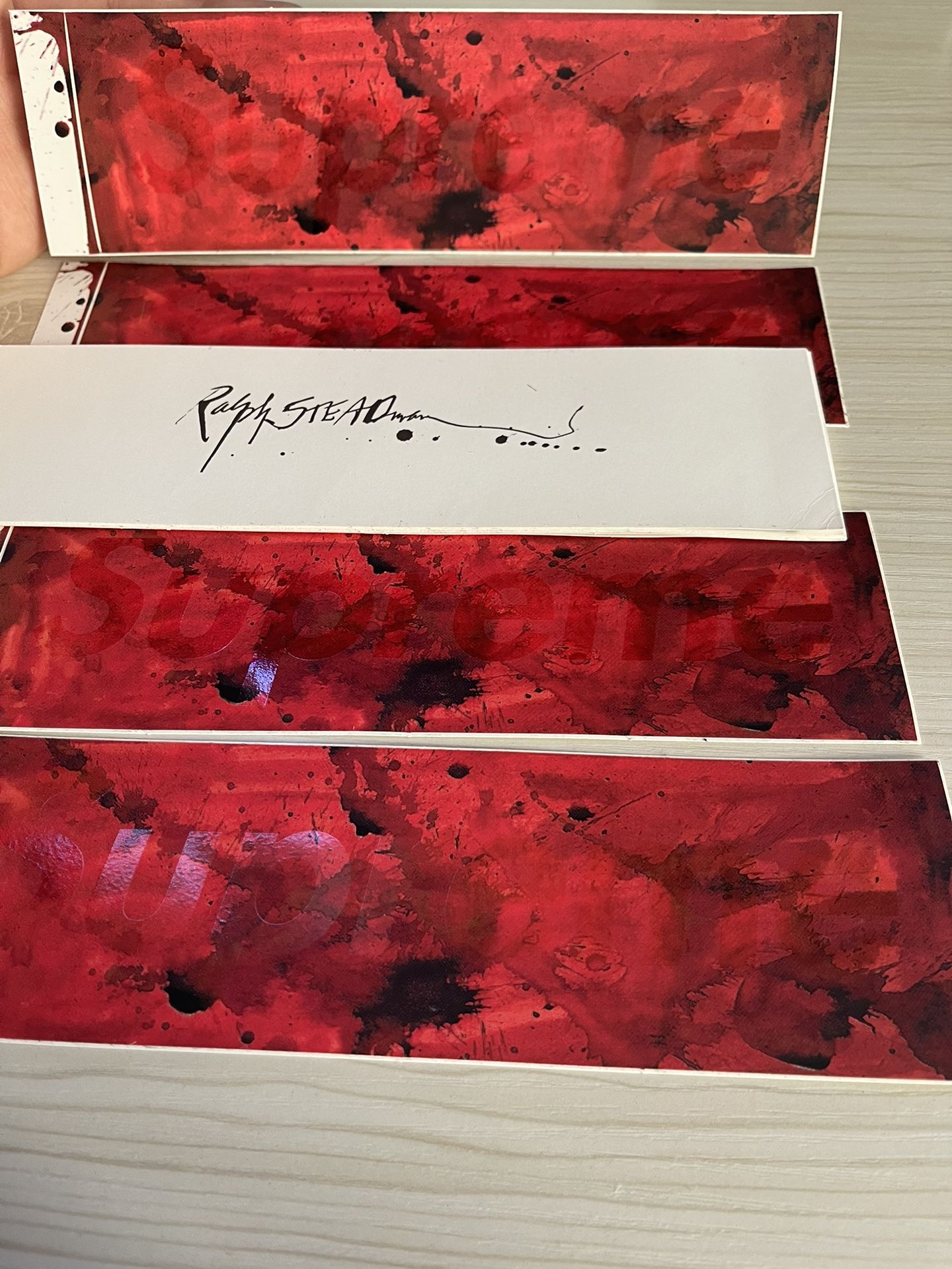 Supreme Ralph Stead Red Blood Box Logo Sticker