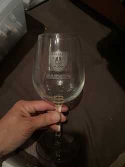 Raiders Wine Glass
