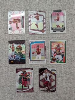 Jayden Daniels Football Card Lot of 8 Total DIFFERENT HIGH GRADE Commanders ROOKIE