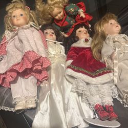 5 Porcelain Dolls 