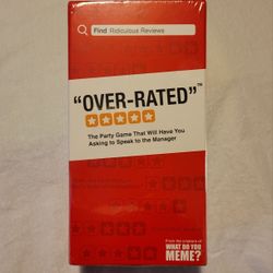 OVER-RATED Party Game - NEW