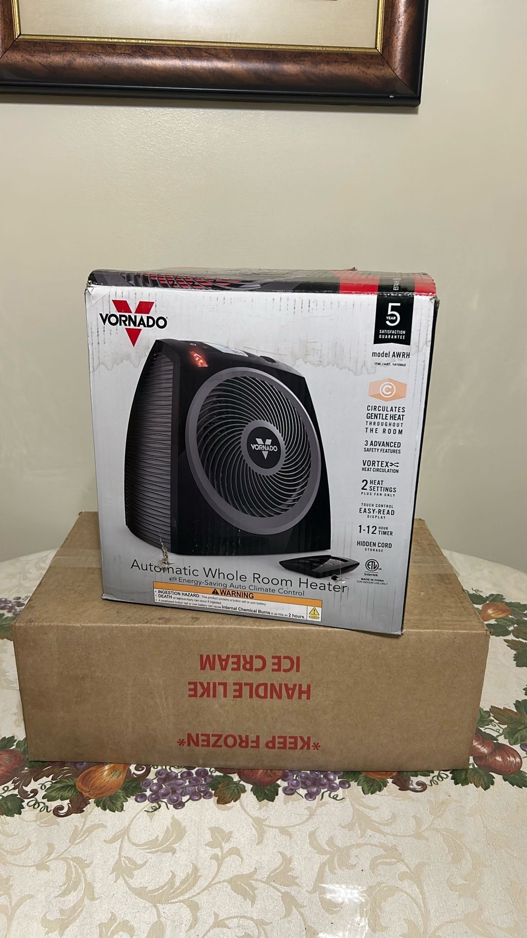 Vornado Whole Room Vortex Electric Heater Black