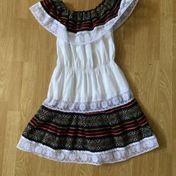 Girl’s Dress with Floral Embroidery 