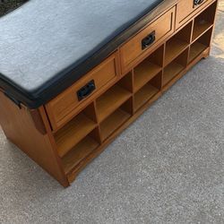 Wooden Shoe Storage Bench