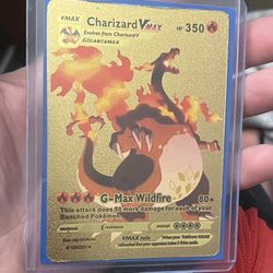 Pokemon Charizard VMAX #143/293 Wildfire G-Max Grade GEM MT 10 Gold Foil Fan Art