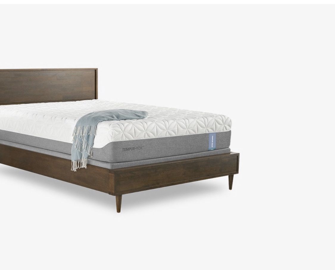 Queen Bed (size Tempur-Pedic), frame, and ergo lifts