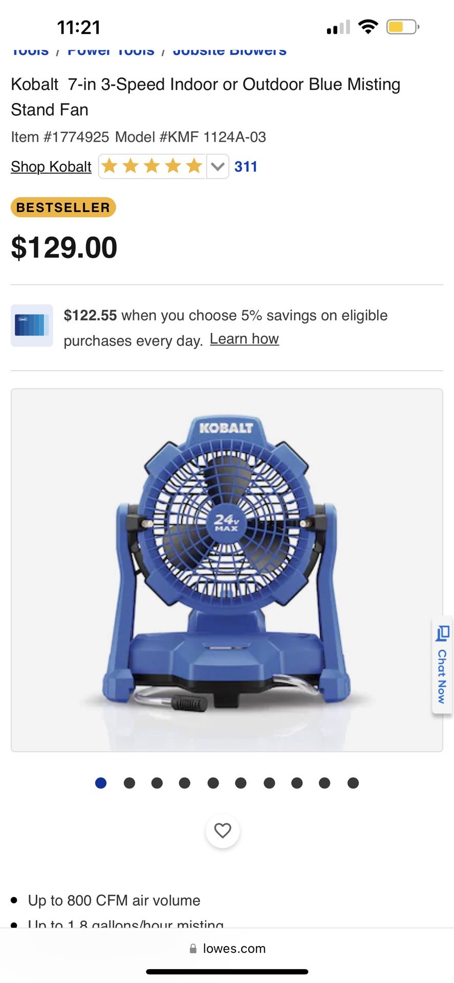 Kobalt Fan Mister for Sale in Taft, CA OfferUp