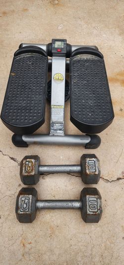 Mini stepper and dumbbell set