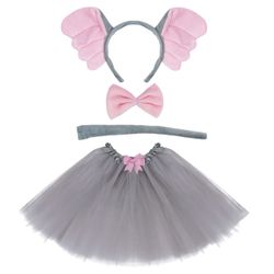 Elephant Tutu Kids Girls Costume One Size / Disfraz de Elefante  Halloween
