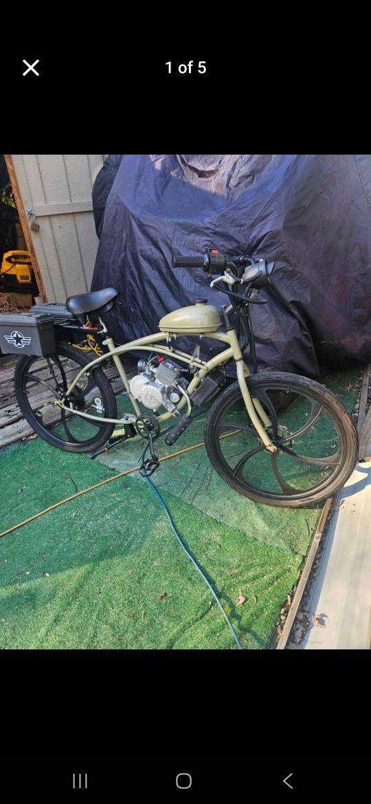 Motorized military tribute bike