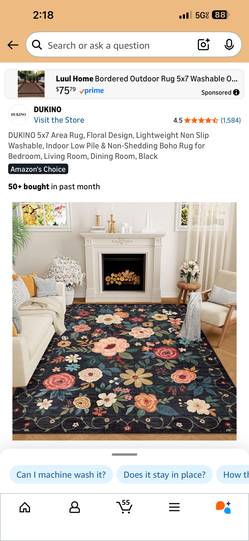 Area rug/ tapete/ alfombra 5X7